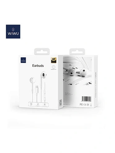 WiWU Wired earphone EB302 Plug and play lightning earphone  Egornomic Earbuds